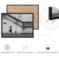thumbnail image 5 of PixonSign Framed Banksy Modern Street Prints Wall Art Set of 4 - 11"x14" Black, 5 of 5