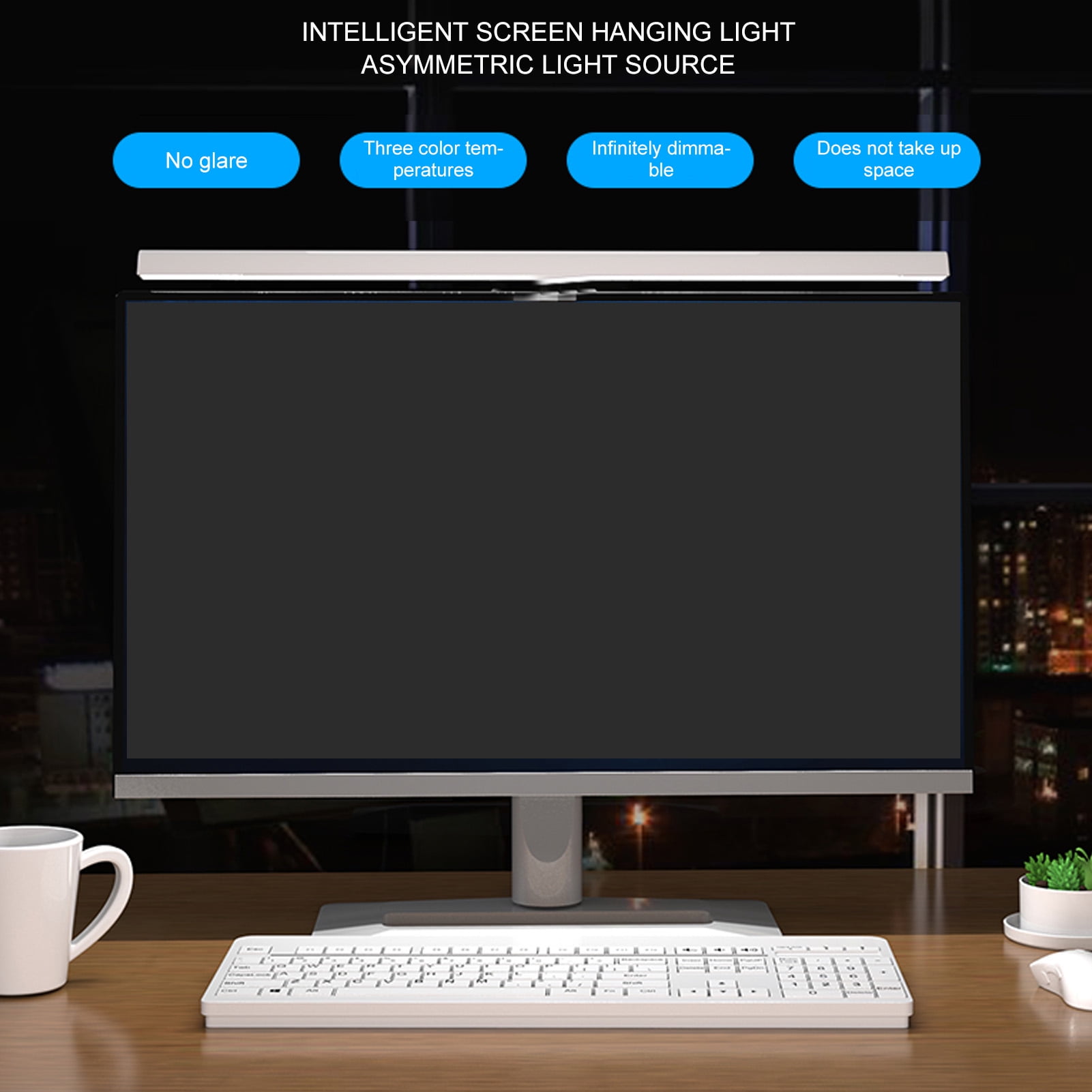 Screen Light Bar, Asymmetric Design, Eye Protection, USB Powered, Laptop  Monitor Use