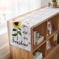 thumbnail image 6 of Table Runners 90 Inches Long Dress Scarves, Sunflowers Farmhouse Coffee/Dining/Kitchen Table Runner for Living Room, Farmhouse Retro Pastoral Floral Wooden Grain 13x90 Inch, 6 of 9