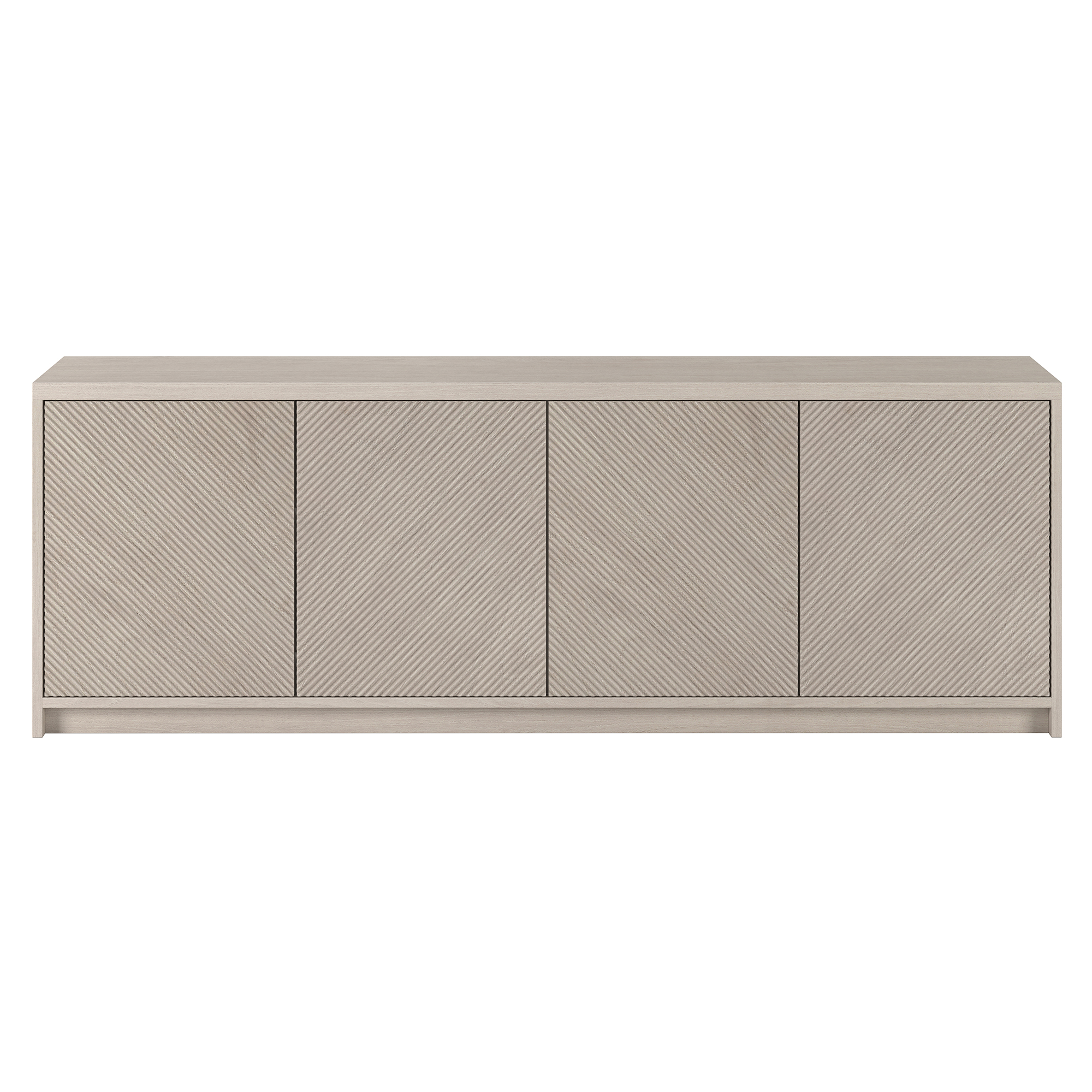 Renad Rectangular TV Stand for TV's up to 78" in Alder White