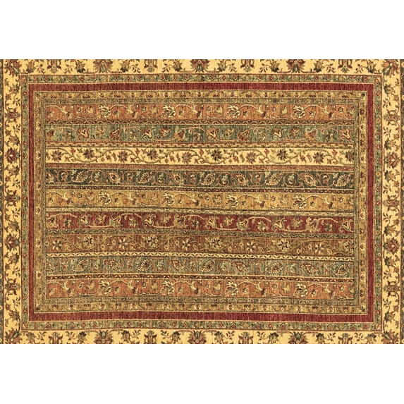 Ahgly Company Indoor Rectangle Abstract Brown Modern Area Rugs, 3' x 5'