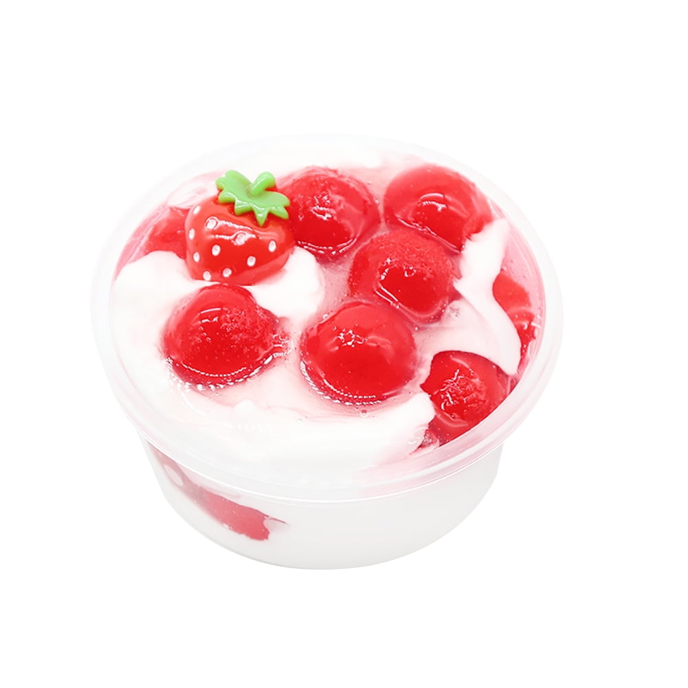 Lomubue 60/120ml Fruit Ice Cream Slime Mud Clay Craft Stress Reliever