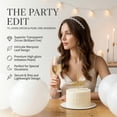thumbnail image 3 of MIALLO Silver Pearl Marquise Zircon Headband, Vintage Bridal Hair Hoop for Wedding and Engagement, 3 of 8