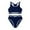 Navy, variant on SGMVNU Girls Swimsuits 2 Piece Set Kids Bathing Suit Bikini Top Bottom 2Pcs Girls' Swimwear Set Beach Swimwear for Age 12-13 Years Kids, Mint Green