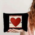 thumbnail image 4 of Pratyus Tote Bag Valentine Gift Pink Love Cosmetic Bag for Women Heart Paper Stitching Travel Essentials Accessories Black, 4 of 6
