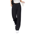 thumbnail image 6 of Endives Women's Dress Pant Wide Leg Suit Trousers Comfortable Elegant Pants Trousers Business Outfit With Pockets S-4XL, 6 of 7