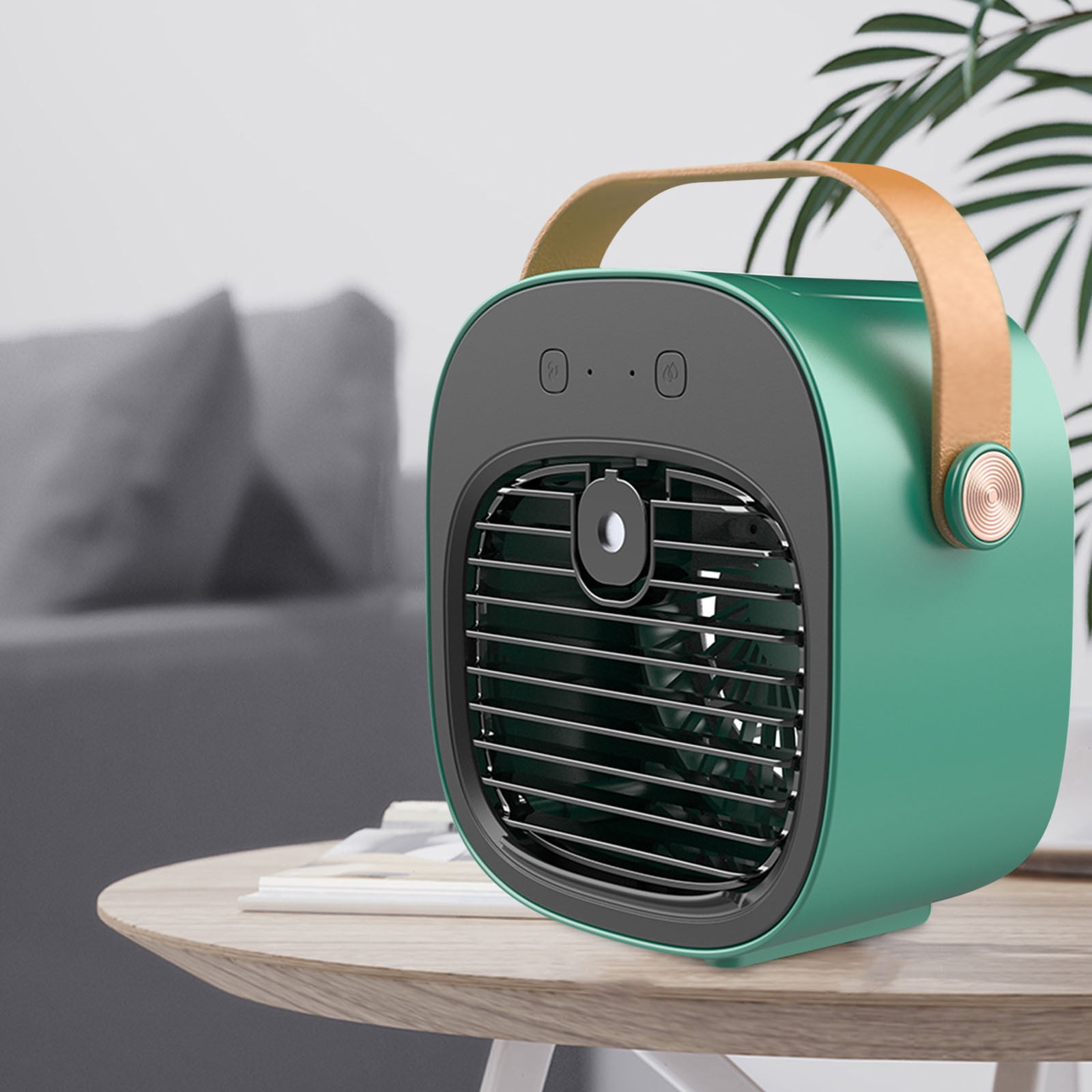 Yhmxh Portable Fan Portable Air Conditioner 3 Speeds Duration 5-10 hrs, Quiet Desk Cooling Fan, Mini Air Conditioner Fan for Home, Bedroom, Travel, Office, Outdoor, Indoor