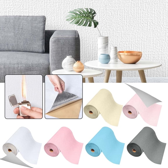 Aminojy Peel and Stick Wallpaper Roll, Self Adhesive Removable Wall Covering with Waterproof Smooth Surface for Bedroom Living Room Kitchen Cabinet DIY Decor