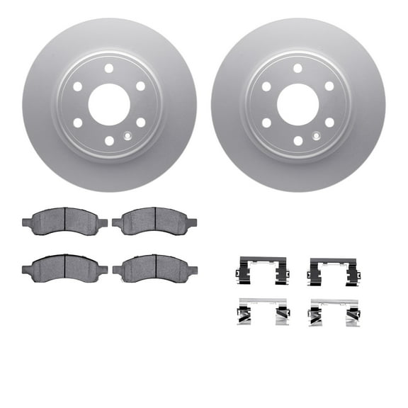 Dynamic Friction Company Front Geospec Brake Rotors with 5000 Advanced Brake Pads includes Hardware 4512-48135