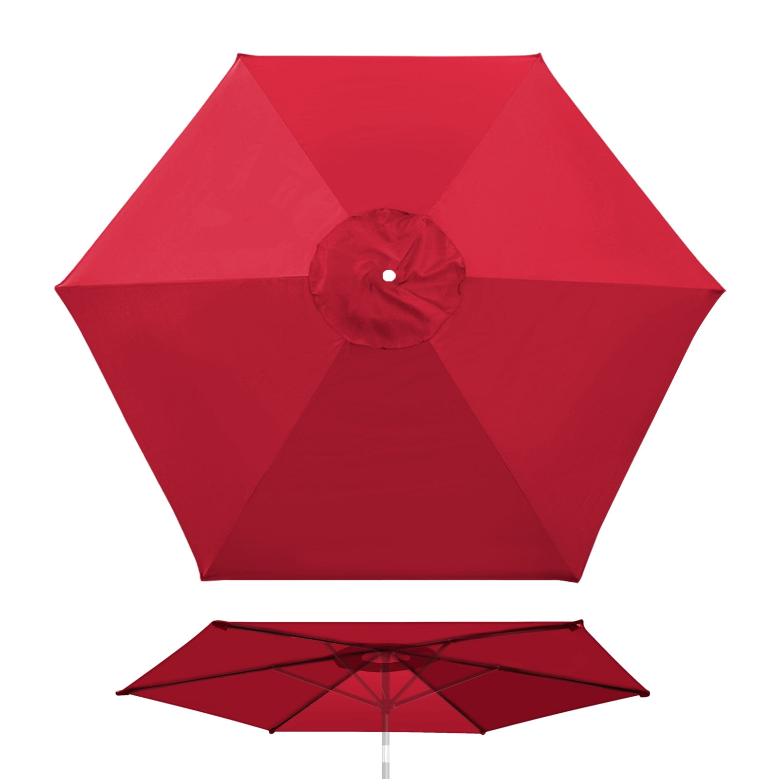 YardGrow 8.2ft 6 Ribs Patio Umbrella Replacement Canopy Market Umbrella
