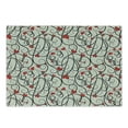 thumbnail image 1 of Love Cutting Board, Wave Floral Heart Summer Swirl Illustration Flourishes Foliage Classical, Decorative Tempered Glass Cutting and Serving Board, Small Size, Eggshell Vermilion Black, by Ambesonne, 1 of 1
