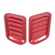 thumbnail image 5 of Etiqueta engomada del coche ABS decorativo flujo de aire entrada capó ventilación cubierta roja, 5 of 10