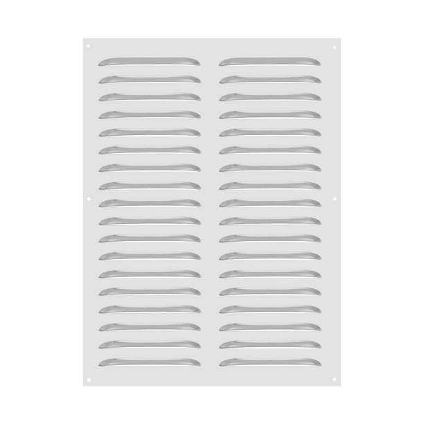 Cubierta de ventilación de aluminio Uxcell de 12 x 16 pulgadas, cubierta de rejilla de aire, cubierta de ventilación HVAC con lamas, tono plateado
