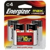 2 Pack - Energizer MAX C Alkaline Batteries 4 Each