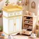 thumbnail image 5 of Gabinete en miniatura para casa de muñecas a escala 1/12, muebles para casa de muñecas, muebles pequeños Oro blanco, 5 of 9