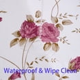 thumbnail image 5 of Heavy Duty Vinyl Tablecloth with Flannel Backing Waterproof Oil-Proof PVC Table Cloth Stain-Resistant Wipeable Rectangle or Square Table Cover (Leaves, 52X52 Inch), 5 of 6