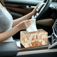 thumbnail image 6 of FUIALDOLG Tissue Box Cover Rectangle Waterproof PU Leather Tissue Box Holder Thanksgiving Gnomes Decorative Organizer for Bathroom Home Office Table Coffee, 6 of 7