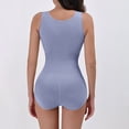 thumbnail image 5 of Waist Trainer Bodysuit for Women Abdomen Control Butt Lifting Compression Shapewear Breathable Underwear Breathable Shapewear with Wide Straps - High Waist Tummy Control Body Shaper Light Blue L, 5 of 7