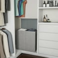 thumbnail image 5 of Lavish Home Two-Sided Fabric Laundry Hamper with Lid and Handles, Gray, 5 of 6