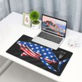 thumbnail image 6 of JUNZAN Shark With USA Flag Extra Large Mouse Pad for Boys Girl Men Women Desktop Gaming,29.5" x 15.8" Extended Desk Mat, 6 of 6