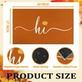 thumbnail image 3 of Orange Hi Fall Door Mat Outdoor for Front Door, Fall Decorations for Home Non-Slip Washable Pumpkin Autumn Doormat Entrance Rug for Indoor Outdoor Decor (Hi 1, 17"x30"), 3 of 6