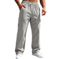 thumbnail image 2 of Corduroy Cargo Pants for Men Relaxed Fit Multi Pocket Casual Work Pants Travel Utility Trousers, 2 of 9
