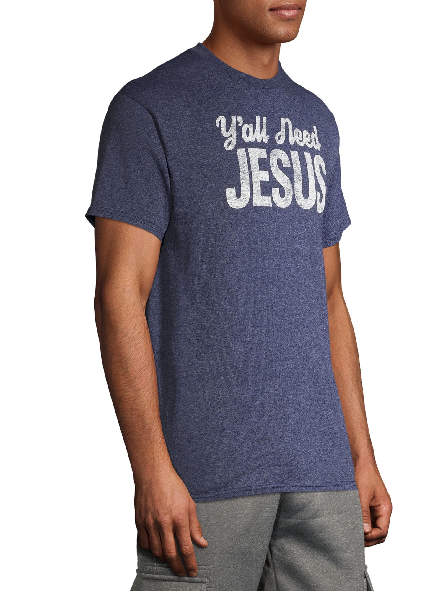 Y'all Need Jesus Funny Men's and Big Men's Graphic T-shirt