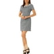 thumbnail image 2 of Vestido Casual Ajustado de Manga Corta con Cuello en Contraste para Mujeres Chic M Verde, 2 of 6