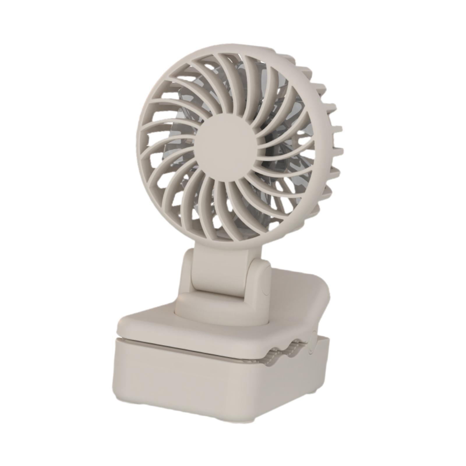Fancyes Clip on Fan Mini Personnel Desk Fan Light Multi -use -use -summer Gifts for Office Kitchens -wandercamping -Camping -cycling Cycling Apricot