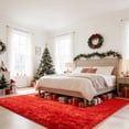 thumbnail image 2 of Red Shag Area Rugs for Bedroom Living Room,Ultra Soft Fluffy Christmas Area Rugs 5X8 for Dorm, Indoor Carpet Nursery Rugs for Kids Girls Room Home Decor, 2 of 17