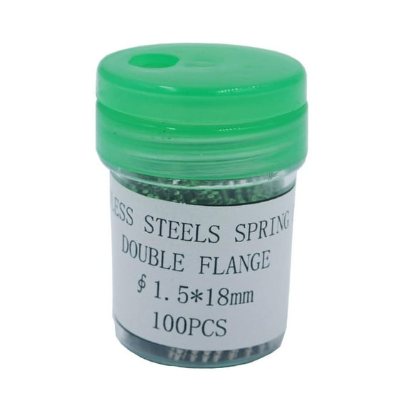 100 barras de pasador de acero inoxidable de 1,5 mm de grosor para correa de reloj, de 17 a 24 mm. 18mm