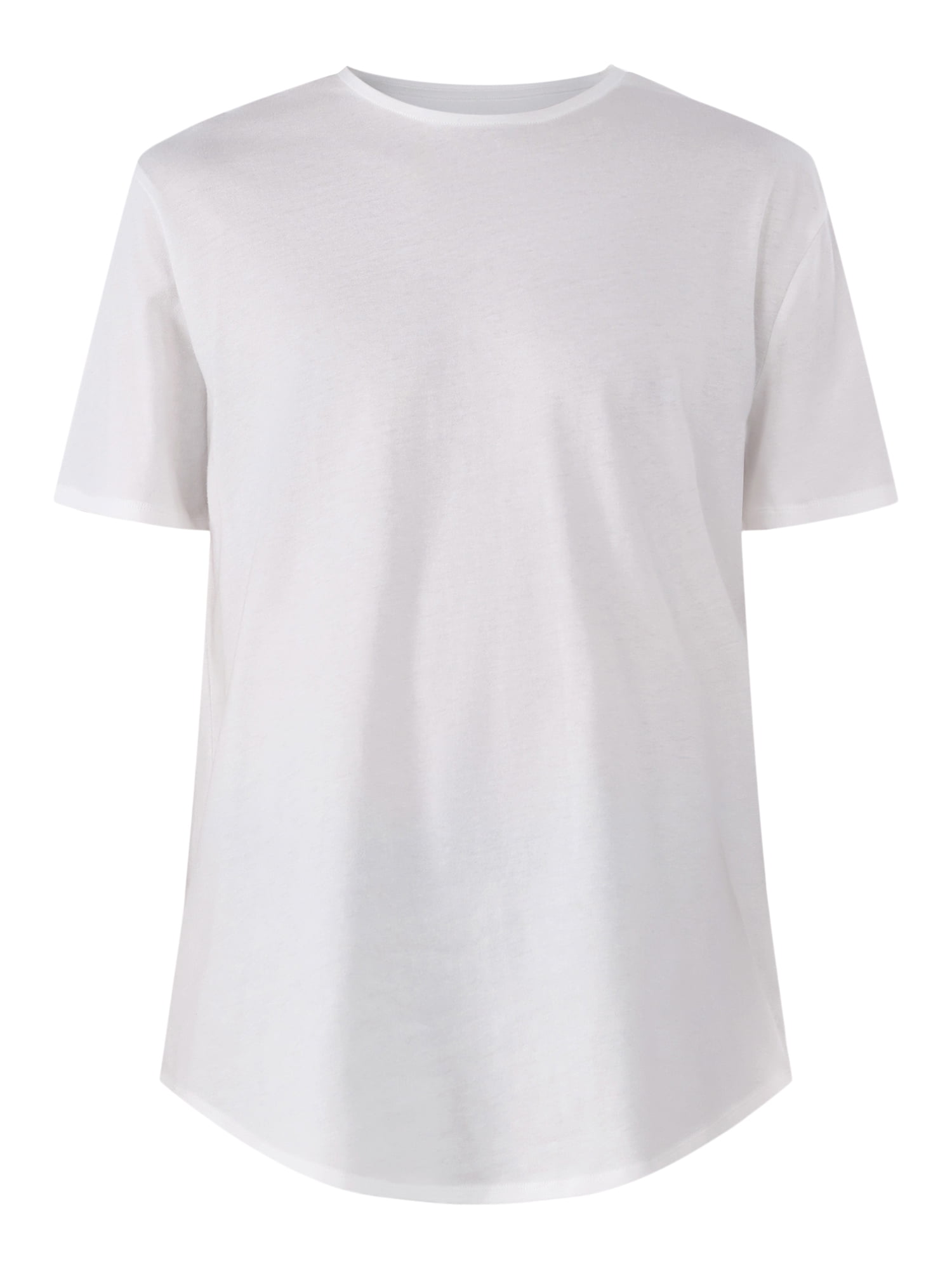 No Boundaries Men's & Big Men's Longline Curved Hem Elongated Tee Shirt, 2-Pack, Sizes XS-5XL