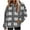 Dark Gray, variant on ZUKMRJPC Women's Vintage Plaid Flannel Hoodies Casual Long Sleeve Drawstring Loose Hooded Sweatshirt Fall Warm Pullover Tops with Pocket