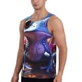 thumbnail image 2 of Pofeuu Colorful Frog Among Flowers Print Men's Workout Tank Tops Sleeveless Muscle Gym Shirt Quick Dry-4X-Large, 2 of 7