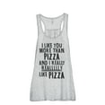 thumbnail image 1 of Thread Tank More Than Pizza Women's Sleeveless Flowy Racerback Tank Top Sport Grey Small, 1 of 5