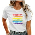 thumbnail image 1 of TINZ T-Shirt à Col Rond Imprimé Lettre Manches Courtes Col Rond T-Shirts pour Femmes Pack Ample Décontracté T-Shirt Cheer Manches Longues Pack T-Shirt Spandex T-Shirts pour Femmes, 1 of 5