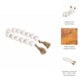 thumbnail image 5 of Wooden Beads Garland with Tassel for Home Decor - Mango Wood Garland for Entryway and Cabinet Styling - Decorative Accent for Office, Coffee Table, and Living Room Decor - 2", White, 5 of 11