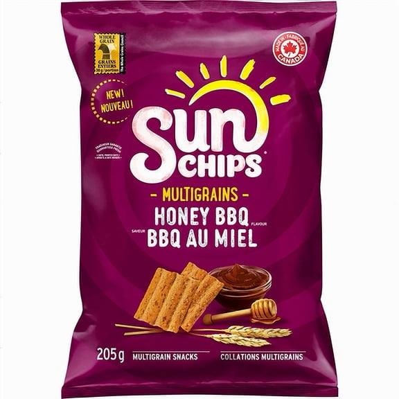 Sun Chips Honey BBQ, Multigrain Wavy Chips, 205g (7.2oz)