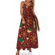 thumbnail image 1 of Vestido vintage bohemio de Navidad con flores de pascua. Vestidos sin mangas para eventos especiales, vestidos elegantes de mujer para bodas, 1 of 7