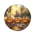 thumbnail image 2 of 15.4" Round Placemat Set of 1 Polyester Fabric Place Mats Non-Slip Dining Kitchen Table Mats for Kitchen Party Decor Three Pumpkins on The Ground, 2 of 5