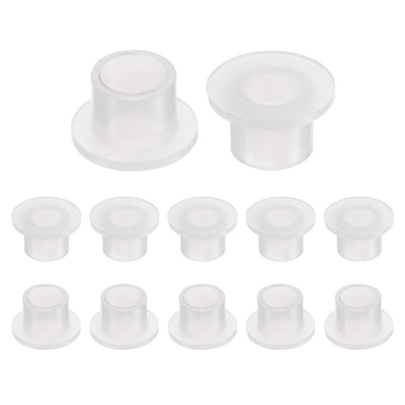 Uxcell 12 pack Flanged Sleeve Bearings Plastic Bushings 6.1mm Bore x 8mm OD x 7mm Length Nylon Bushings, White