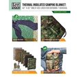 thumbnail image 3 of USGI Industries Couverture Militaire Woobie / Couverture de Camping Isolée Thermiquement, Doublure de Poncho / Grande, Portable, Résistante à l'Eau, pour Randonnée, Extérieur, Survie, avec Sac de Transport Compressif (ACU), 3 of 5