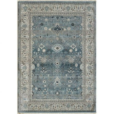 Dynamic Rugs JN7106881500 6 ft. 7 in. x 9 ft. 2 in. Juno 6881 Rectangle Transitional Area Rug - 500 Light Blue