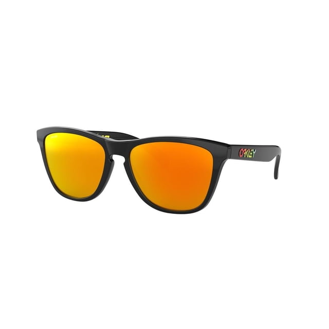 Lentes Oakley Frogskins Polished Black - Fire Iridium Valentino Rossi VR46 24-325 Oakley Frogskins