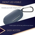 thumbnail image 5 of For Galaxy Buds+ / Buds Case, Protective Silicone Cover with Carabiner Keychain Compatible with Samsung Galaxy Buds+ Plus 2020 Buds 2019 Wireless Earbuds, Navy Blue (4 Color Options) by Insten, 5 of 10