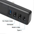 thumbnail image 4 of Car USB Hub Fast Charging Data Transfer 4 In 1 USB Hub Glove Box Docking Station Replacement For Tesla Model Y 3, 4 of 5