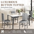 thumbnail image 5 of MIERES 5-Piece Dining Table Set for 4, Faux Marble Kitchen Table and Chairs for 4, Modern Dining Room Table with 4 Chairs, Dinner Table Set for Small Spaces, Grey, 5 of 8