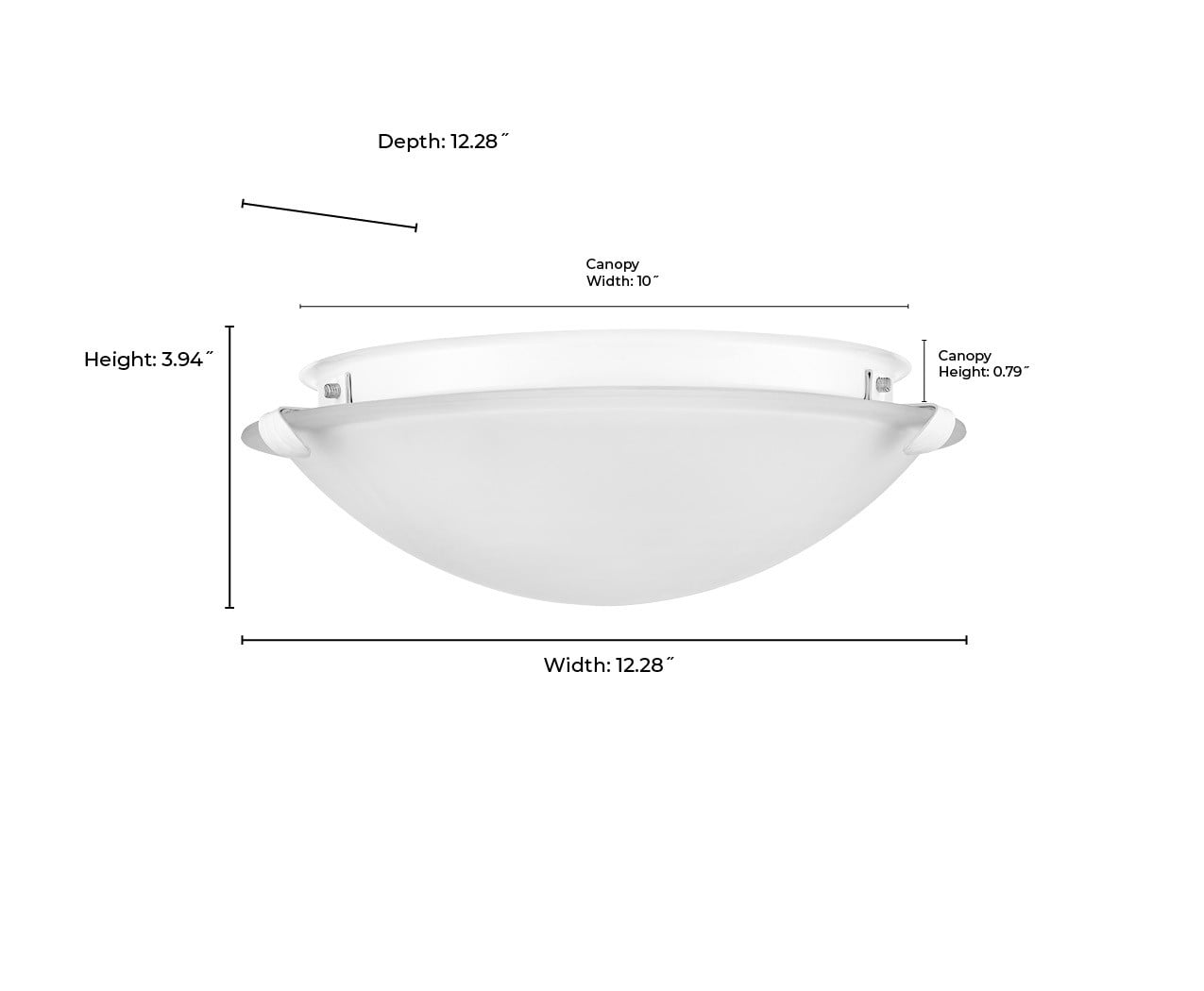 Millennium Lighting 61002-MW 2 Light 12" Wide Flush Mount Ceiling Fixture - White
