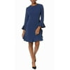 Jill Jill Stuart Womens Dress Sheath Ruffled Bell-Sleeve