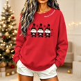 thumbnail image 3 of Asgosdo Women Christmas Sweatshirts Long Sleeve Graphic Print Tops Casual Warm Xmas Holiday Winter Shirts, 3 of 6